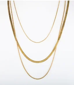 Stainless Steel Vintage Textured Delicate Necklace - C19