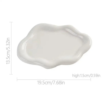 Simple Jewelry Storage Tray Creative Cloud Shapes Electroplated Jewelry Earrings Ring Display Desktop Dish