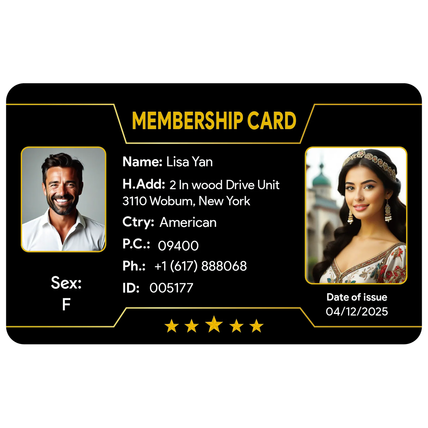 Custom 1 PCS Fan Club Membership Card PVC Plastic VIP Loyalty Card for Influencers Supporters
