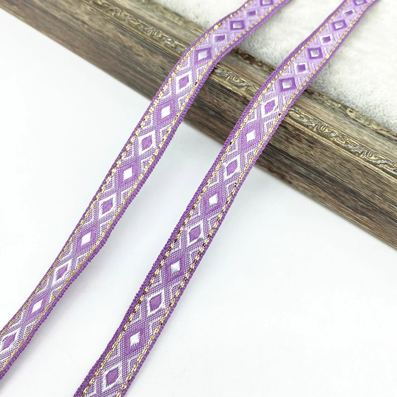 Lace Trim, Vintage Ethnic Lace Tape 2 Yards, 13mm Wide for Sewing, DIY Crafts, Lace Projects, Scrapbooking, Floral Tape - 18