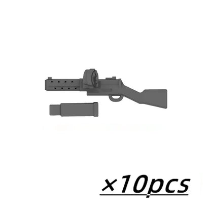 Military Weapons Figures Mini Accessories Light Machine Guns MOC Soldiers Army Brinquedos No Playmobil Building Block Boy Toy