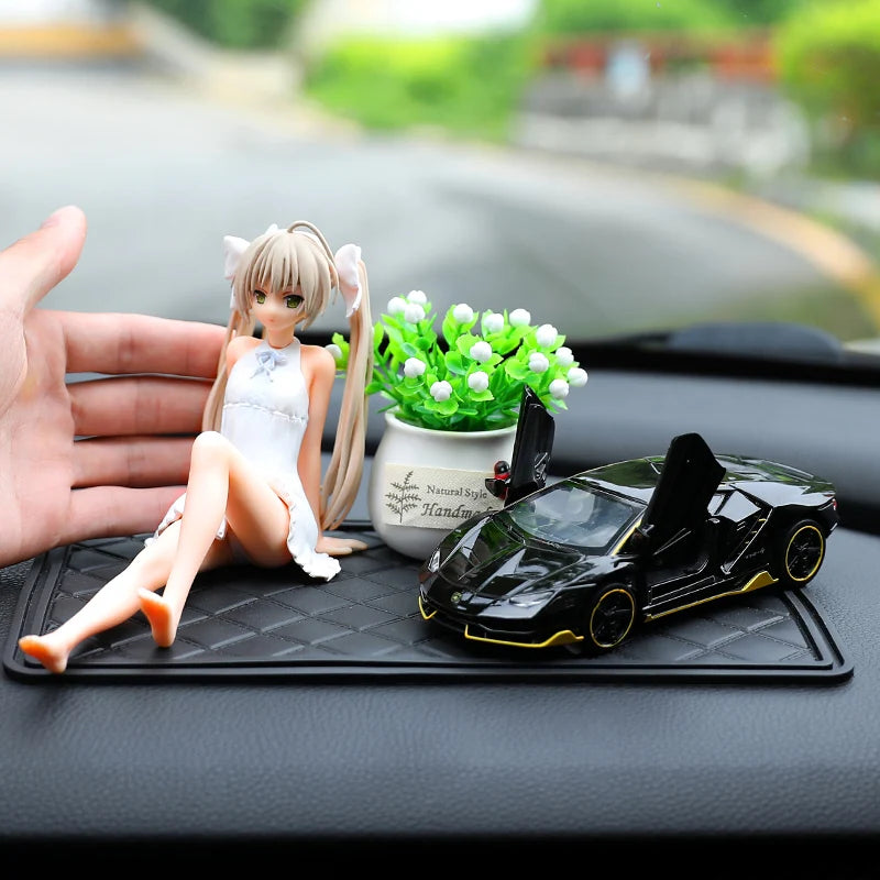 Anime Figure Cartoon Kawaiii Yosuga No Sora Kasugano Sitting Position Action Host Computer Chassis Decor Car Ornamen