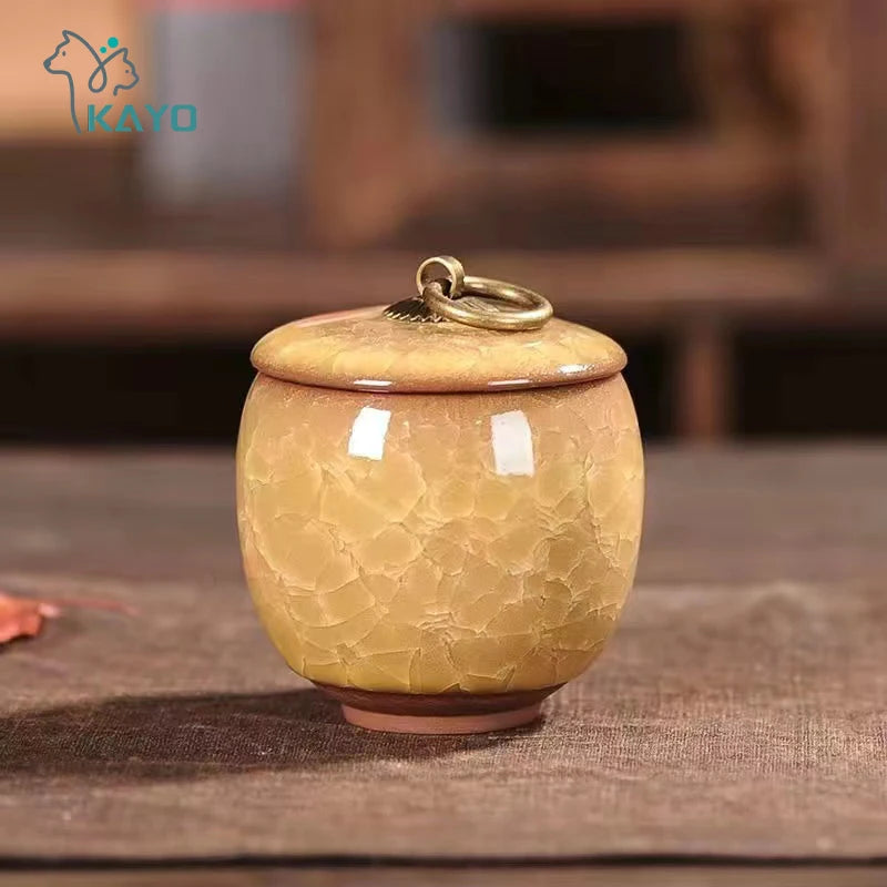 Ceramics Ash Urn Sealed Cremation Funeral Ashes Keepsake Small Animals Pet Dog Cat Memorial Suitable Home Fireplaces Burial -