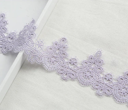 Width:6cm (2.40") High Quality DIY Pendant Handmade Clothing Lace Accessories Water Soluble Embroidery Lace Trims (ss-363) - 