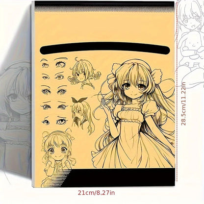 Anime Character Line Art Drawing Book: A Simple Hand-drawing Exercise Book for Beginners - 48 Pages of Outline Patterns