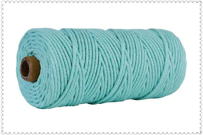 Handmade Boho Decor 4mm 100% Colorful Cotton Cord Rope Thread Twisted Macrame String DIY Home Wedding Decoration Supply 110ya