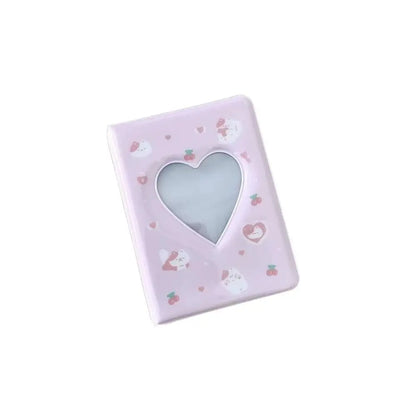 Cute Bear Photo Album 3 Inch Love Heart Hollow Picture Storage Case Kpop Card Binder Name Card Book Photocard Holder - B