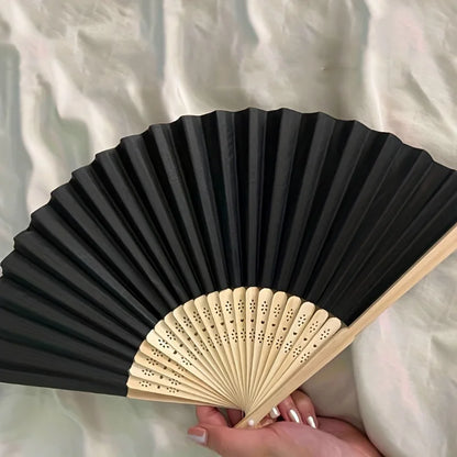 1pc-Multi-colored hand folding fan, bamboo folding fan, hand folding fan for church wedding gifts, party