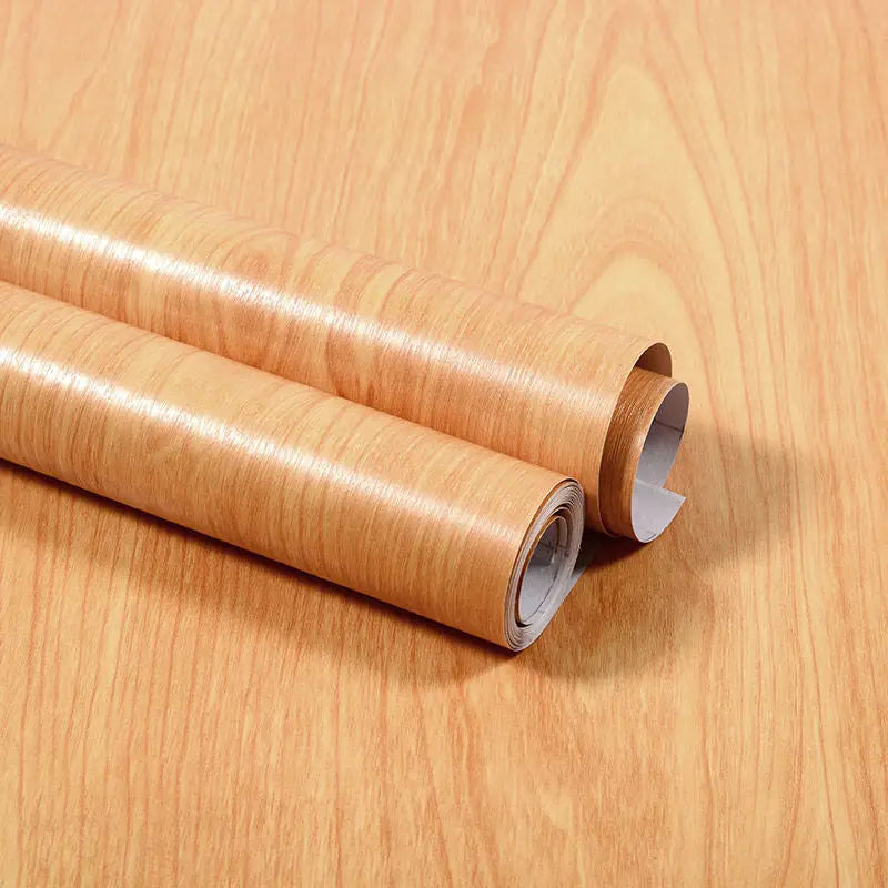 Wood Grain DIY Sticker PVC Self Adhesive Waterproof Wallpapers Renovation Furnitures Wall Stickers Home Decor Sticky Paper De