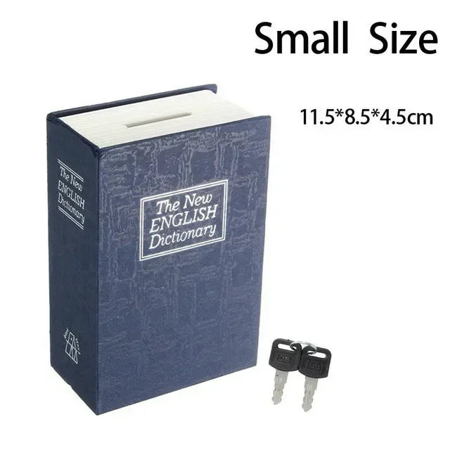 Dictionary Mini Book Safe Security Key Locker Money Hidden Secret Safe Key Safe Box Cash Money Coin Storage Jewellery Lock Bo