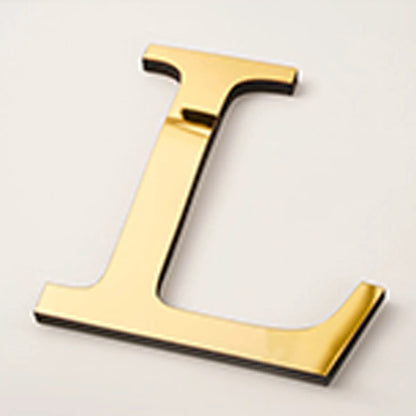 20cm Gold Acrylic Mirror English Letters Wall Stickers Birthday Decoration Festival Party Wedding Decor Self-adhesive Art Mur