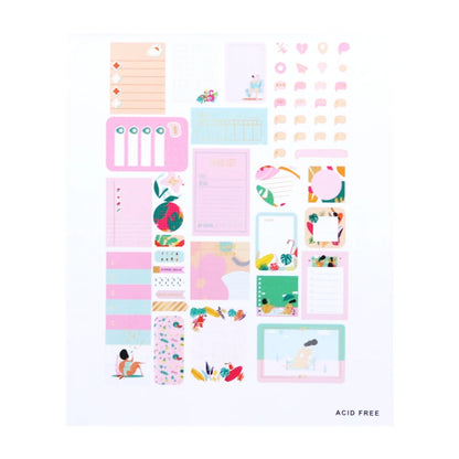 Creative Path 52pcs Journaling Spots Scrapbooking Paper Diecut Shapes Decorative Die Cuts Ephemera For DIY Planner Card Makin