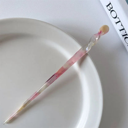 Vintage Chinese Style Hair Sticks for Women Girls Fashion Acetate Chopstick Shaped Hair Clips Pins Jewelry Hair Accessories -