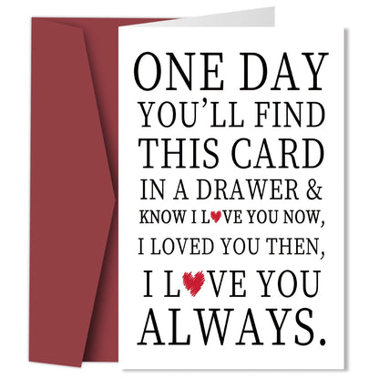 Heartfelt Love Anniversary Card, I Love You Always Greeting Card for Him Her Mom Wife Lover, Perfect for Valentine's Day,Wedd