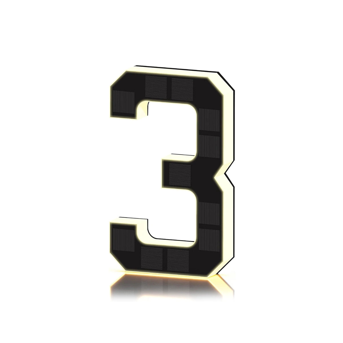 Personalized Solar Powered Address Number Waterproof Modern Address Number for Outside House Light Up Courtyard Hotel Bar