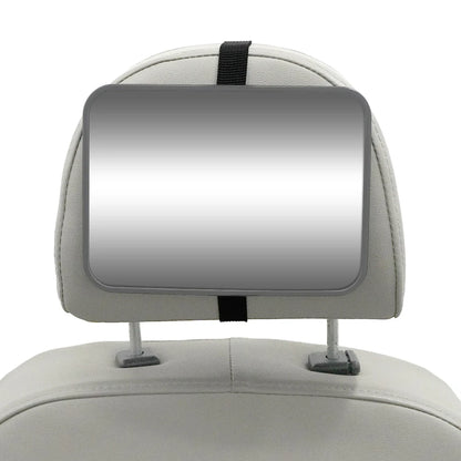 1 Pc Crash Tested And Certified Shatterproof Baby Car Mirror For Rear Facing Infant With Wide Larger Crystal Clear View - Gra