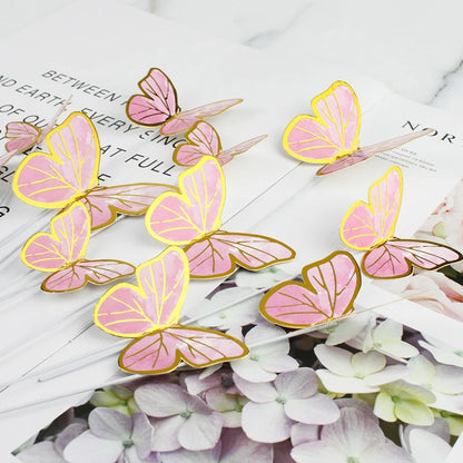 Cake Decoration, Colorful Butterfly Toppers, Gilt Edged Cake Decorations, Birthday Party Decor, Wedding Cake Accessories, Des