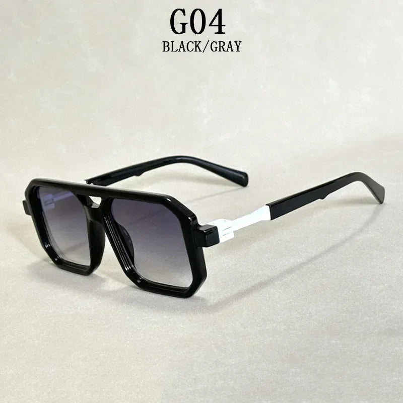 2025 Vintage Fashion Sun Protection Sunglasses for Men Square Shades Retro Flair Sunglasses Womens Trendy Shades Gafas De Sol