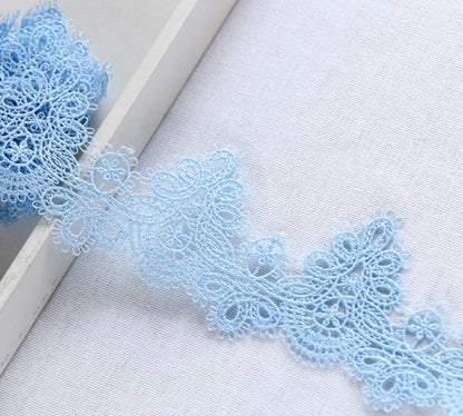 Width:6cm (2.40") High Quality DIY Pendant Handmade Clothing Lace Accessories Water Soluble Embroidery Lace Trims (ss-363) - 
