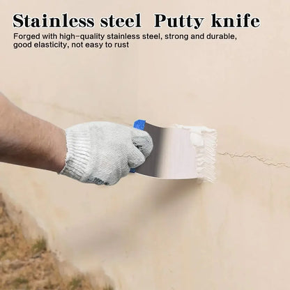 4 Pcs Shankless Blade Painting Tools Putty Knife Wall Plastering Cleaning Blade Shovel Hand Construction Tools for Mixing Put