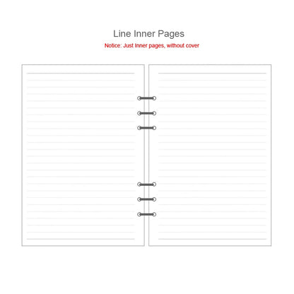 A5 A6A7 45 Sheets Loose Leaf Notebook Refill Spiral Binder Inner Page Weekly Monthly To Do Line Dot Grid Inside Paper Station