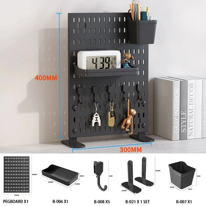 Pegboard Combination Desktop Storage Kit, Vertical and Clip-Type Pegboard Display Panels, Suitable for Home Office Storage.