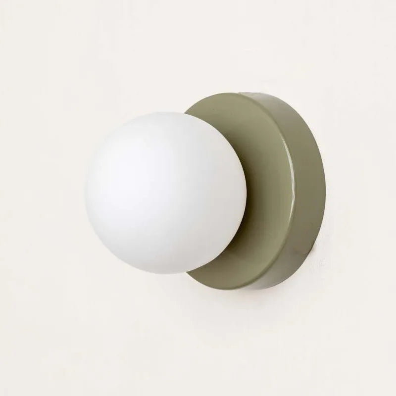 Creative Macaron LED Wall Lamp 10/12cm Mini Glass Sconce for Balcony Lamp Bedside Bedroom Corridor Porch Decor Lighting Fixtu