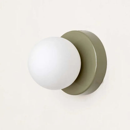 Creative Macaron LED Wall Lamp 10/12cm Mini Glass Sconce for Balcony Lamp Bedside Bedroom Corridor Porch Decor Lighting Fixtu