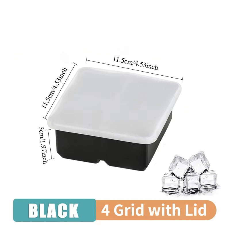 4/6/8/15Grids Silicone Ice Cube Molds Spherical Ice Molds Reusable Whiskey Ice Cube Molds Cocktail Freezer DIY Homemade Barwa
