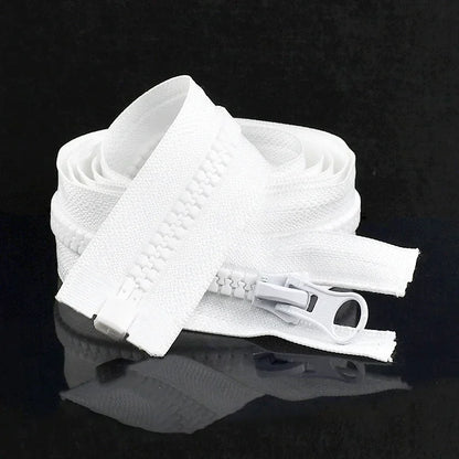 60-300cm 5# 8# Resin Zipper for Sewing Long Open-End Zippers with Single/Double Sliders Tent Coat Clothes Zip Repair Accessor