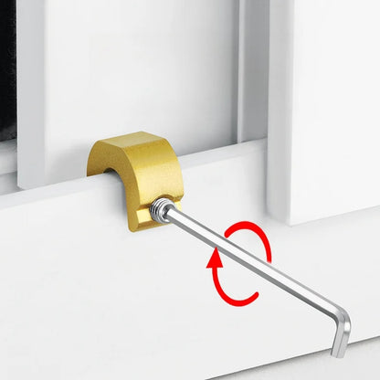 New 3/5/10pcs Aluminum Alloy Window Lock Stopper Sliding Door Window Limiter Sliding Sash Stopper Anti-theft Child Safety Loc