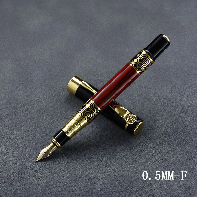 1-100Pcs/Set Retro Metal Fountain Pen Replaceable Ink Elegant Gift for Writing Stationery Office School Supplies - Fountain p