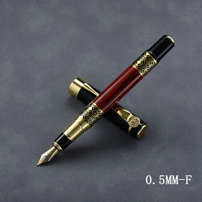 1-100Pcs/Set Retro Metal Fountain Pen Replaceable Ink Elegant Gift for Writing Stationery Office School Supplies - Fountain p