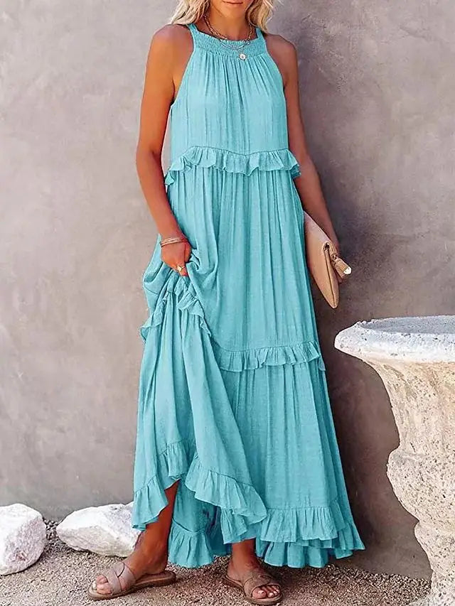 Lotus leaf edge dresses for women