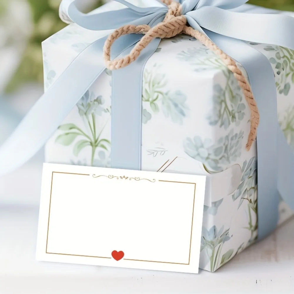 Heart-shaped Simple Blank Small Cards for Weddings, Valentine's Day, Birthdays, Anniversaries, Festivals, Gift Labels, Messag