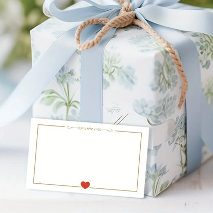 Heart-shaped Simple Blank Small Cards for Weddings, Valentine's Day, Birthdays, Anniversaries, Festivals, Gift Labels, Messag