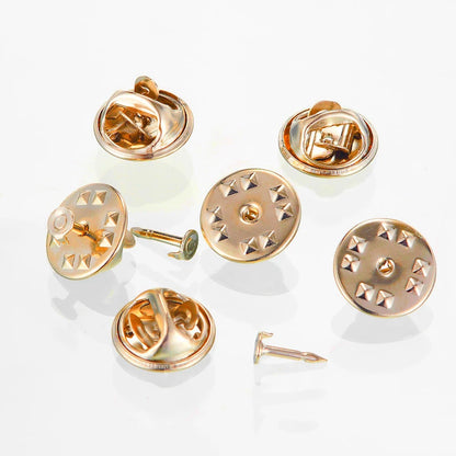 100pc Metal Locking Pin Back Brooch Badge Holder Lapel Base For DIY Jewellery Material Making Supply Craft Accessories Handma