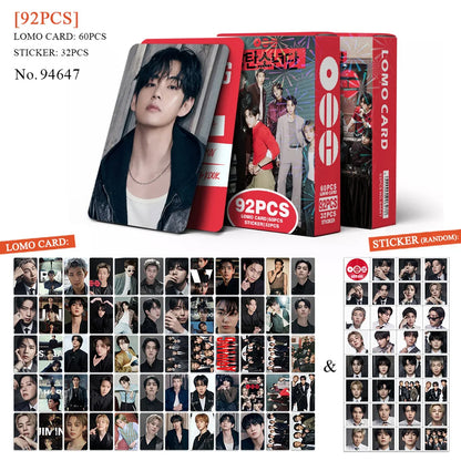 92 Single Small Card New Album Fan Support Photo Cards, Greeting Cards, Journal Stickers, LOMO Card Collectible Gift