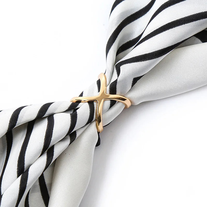 3pcs Fashion Cross Scarf Clip X Shape Metal Brooches For Women Hollow Bow Scarves Buckle Holder Shawls Jewelry Clothing Acces