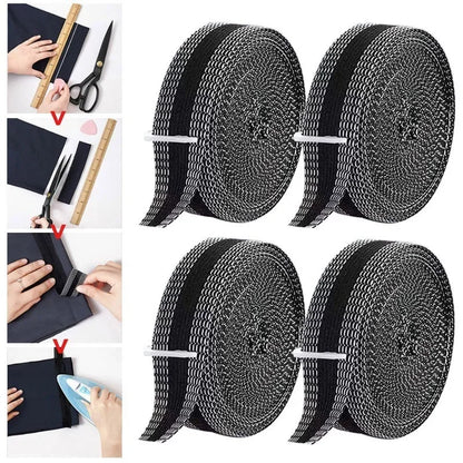 1/2/3/5M Pants Edge Shorten Self-Adhesive Pant Mouth Paste Iron-on Hem Tape Pants Fabric Fusing Hemming Tape Ironing Sewing T