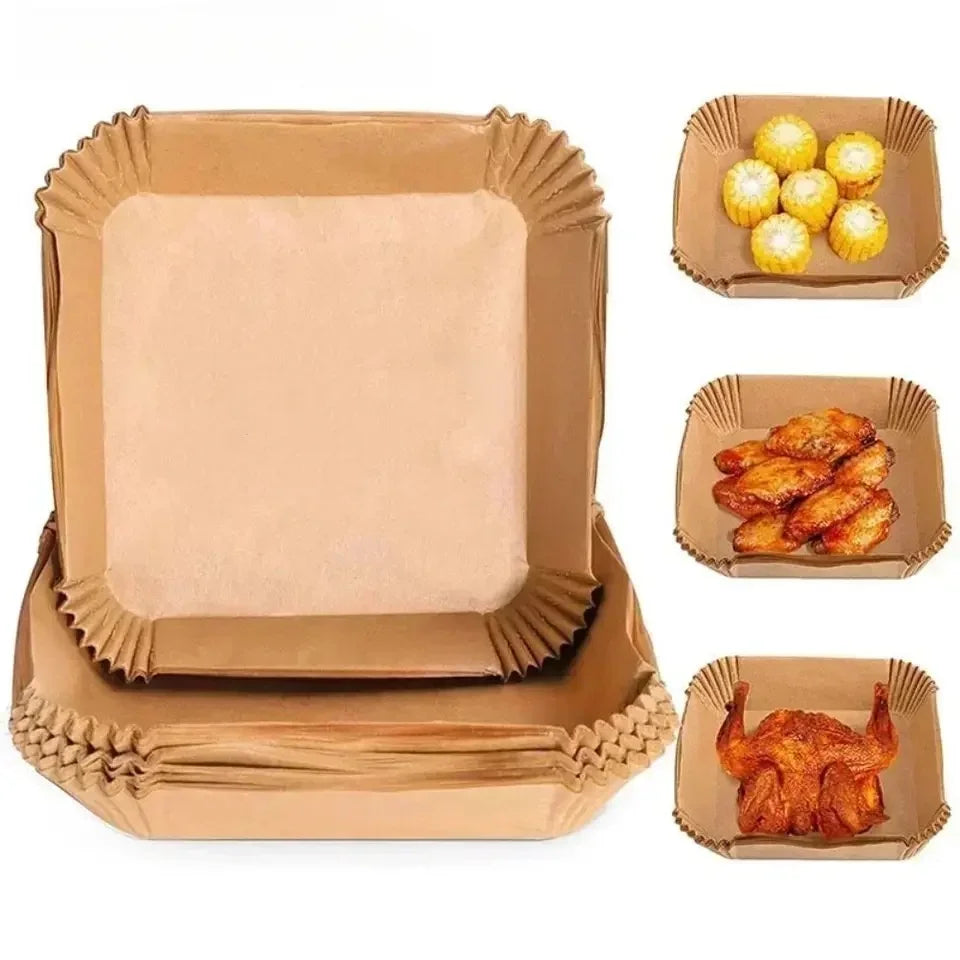 50pcs/100pcs Air Fryer Paper Cup Cake Mold Special Paper for Air Fryer Baking Oil-proof Oil-absorbing Paper for Household - 5