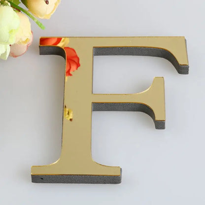 20cm Acrylic Mirror English Letters Wall Stickers Birthday Festival Party Wedding Home Decor Self-adhesive Alphabet Art Mural