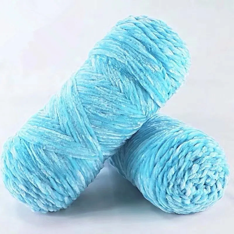 DIY 100% Polyester Velvet Yarn Amigurumi Accessories Dolphin Baby Plush Yarn Soft Chenille Yarn for Knitting 1 Skein 100g 130