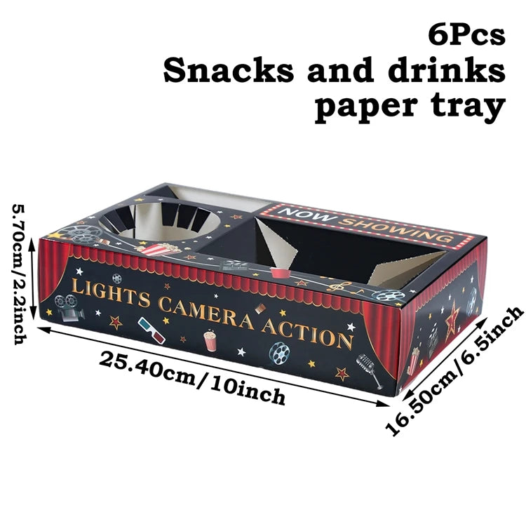 Movie Night Table Runner Red Movie Theme with Gold Star Design Movie Night Red Carpet Decoration for Movie Night Party Decor 