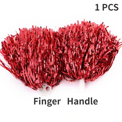 Cheerleading Pom Poms with Handle Cheer Balls Gold Yellow Pink Red Green Blue for Hand Dance Women Girl Kids Pompoms Accessor