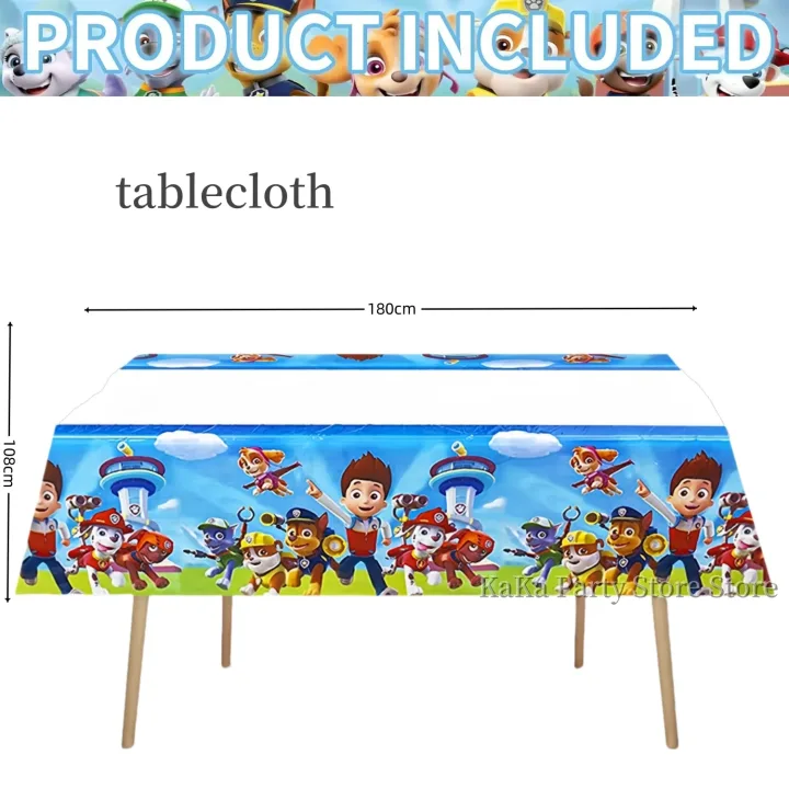 PAW Patrol Birthday Party Decor Tableware Tablecloth Plates Cup Balloons Baby Shower PAW Patrol Party Supplies Kids Favors Gifts
