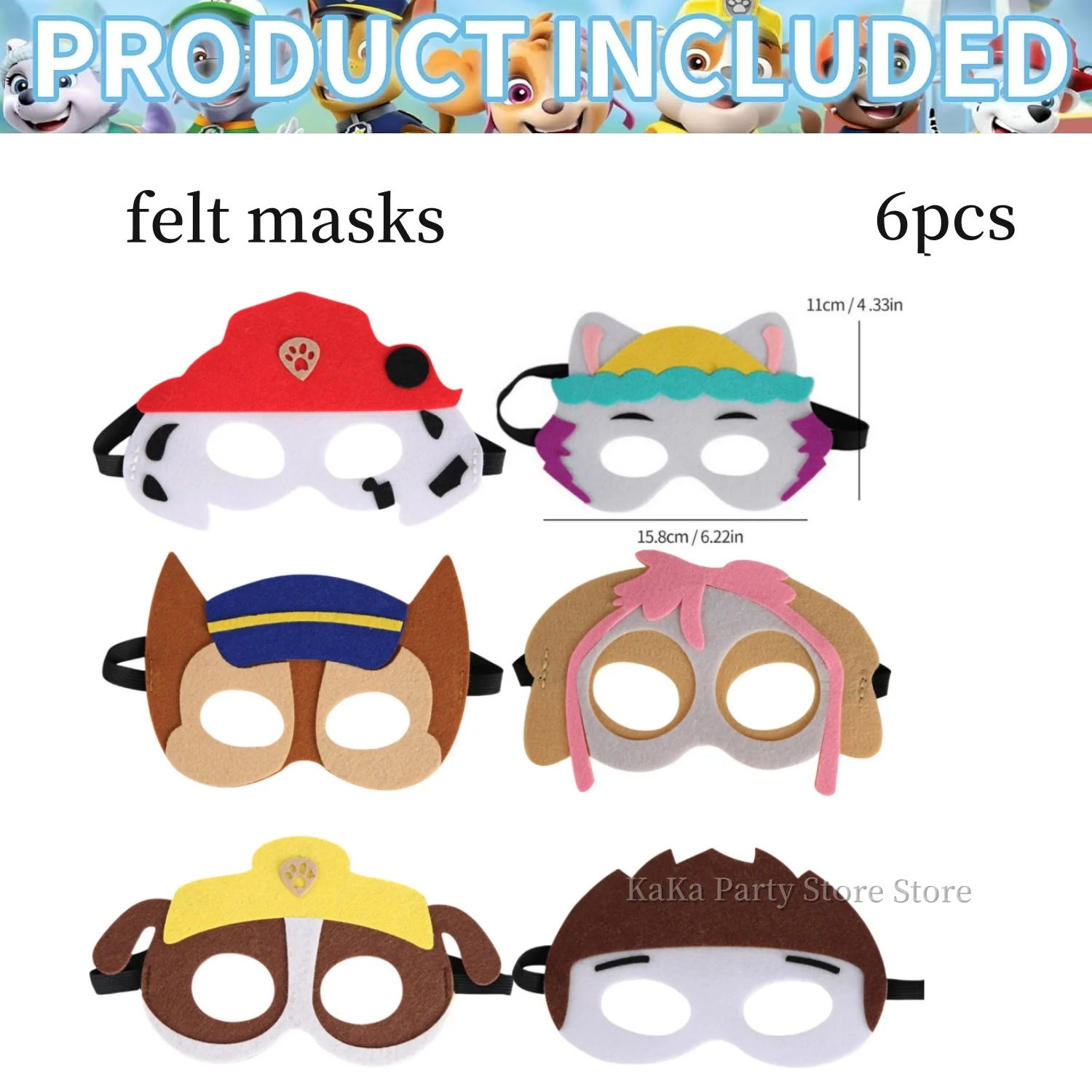 felt mask-6pcs