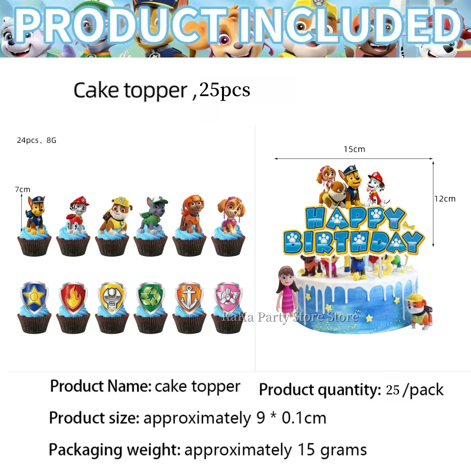 Cake topper-25pcs
