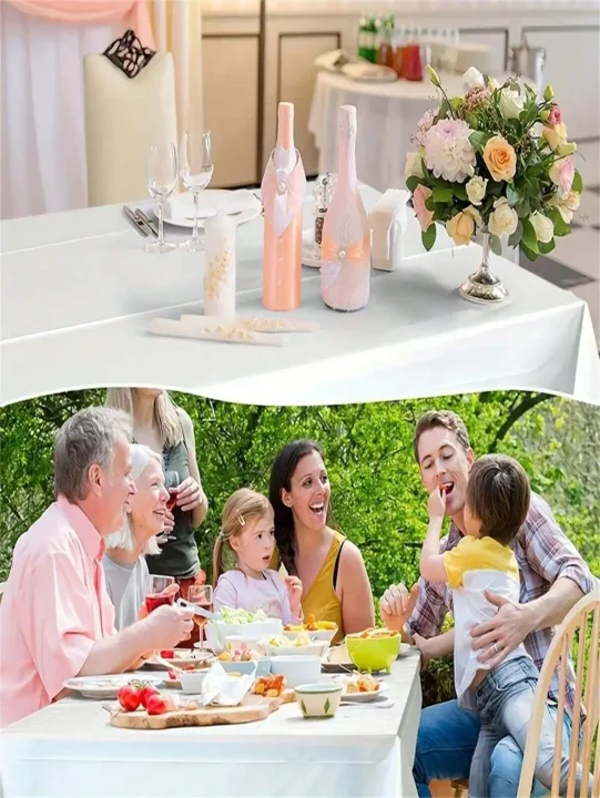 137x274cm Disposable Solid Color Tablecloth Birthday Party Wedding Christmas Table Cover Wipe Covers Rectangle Desk Cloth Decor