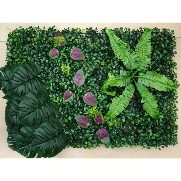 Artificial Green Wall Panels Faux Jungle Grass Decor for Home Garden Vibrant Greenery Mats for Outdoor Patio Weddings Christmas